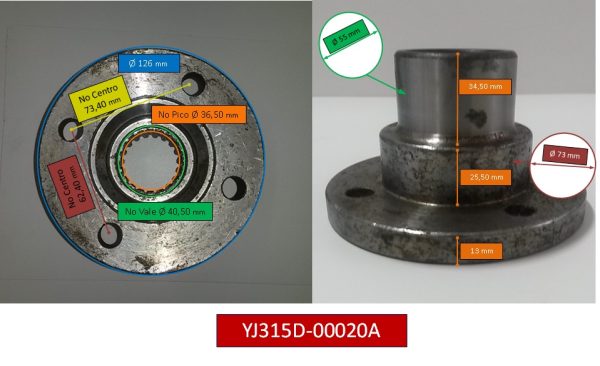 YJ315D-00020A - FLANGE DO CORPO - LW330 / 321 - Imagem 4